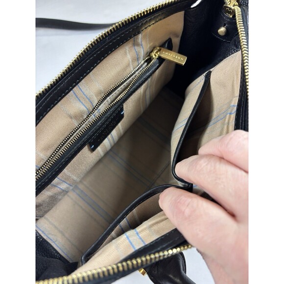 Smythson of Bond St Eliot Mini Tote Black Leather Top Handle Bag Crossbody - Picture 9 of 14